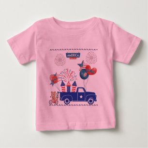 Freiheit Feuerwerk Träume pink Baby T-shirt