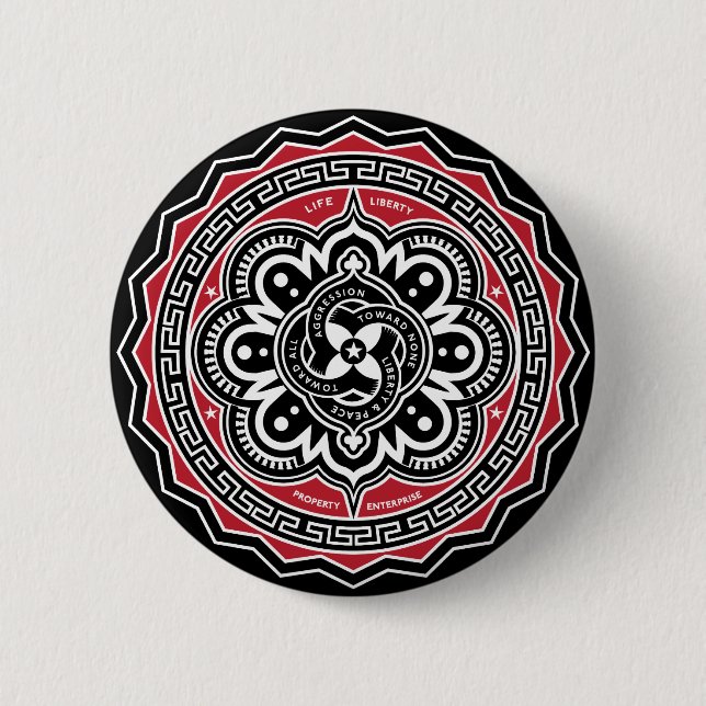 Freiheit für allen Insignie-Knopf Button (Vorderseite)