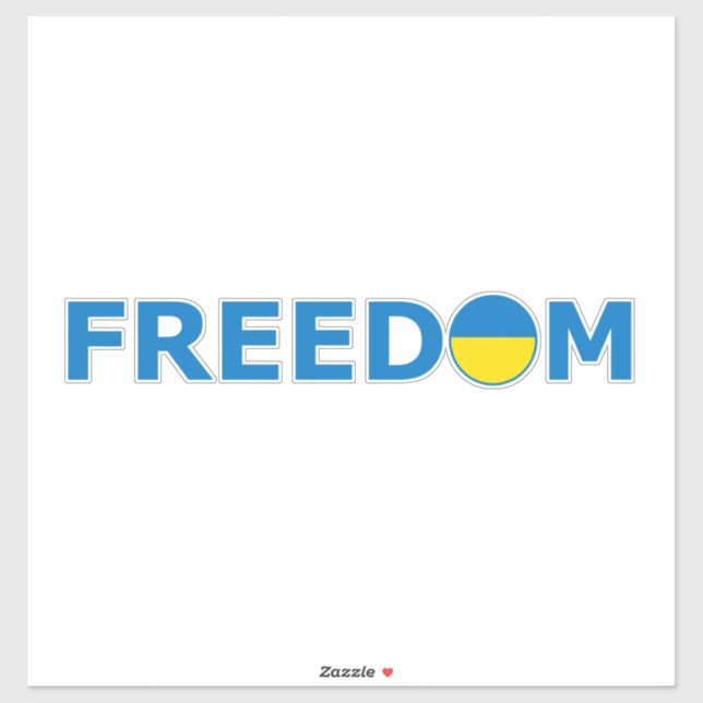 Freiheit für den T - Shirt in der Ukraine Aufkleber (Blatt)