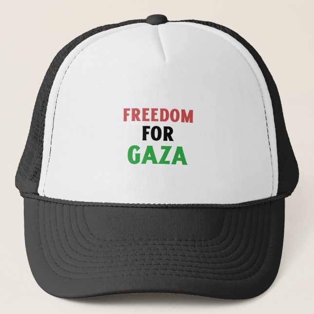 Freiheit für Gaza - Völkermord Truckerkappe (Vorderseite)