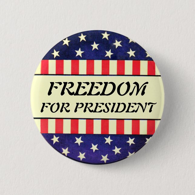 Freiheit für Präsidentenknopf Button (Vorderseite)