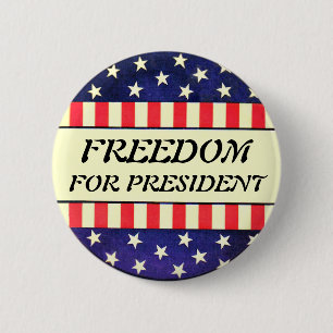 Freiheit für Präsidentenknopf Button