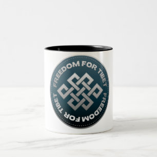 Freiheit für Tibet-Stich Zweifarbige Tasse