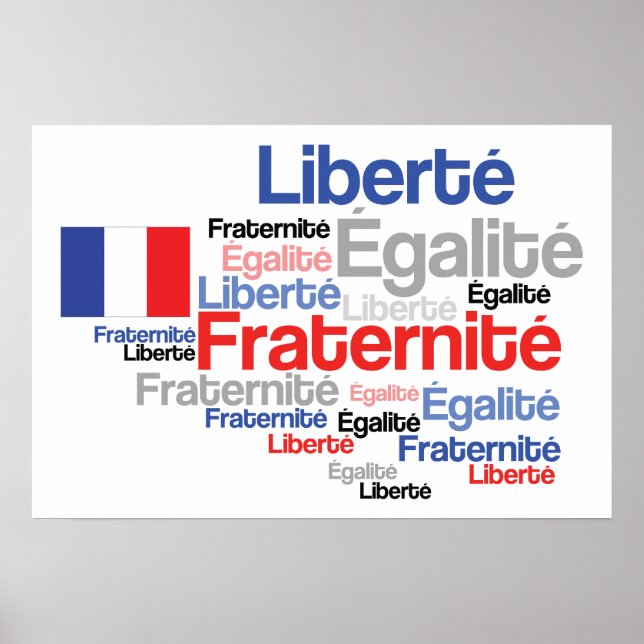 Freiheit, Gleichheit, Brüderlichkeit, französische Poster (Vorne)