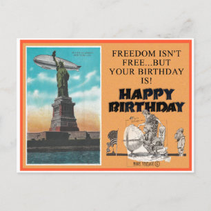 FREIHEIT GLÜCKWUNSCH ZUM GEBURTSTAG POSTKARTE