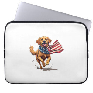 Freiheit Golden Retriever Vintage Gravur Shirt Laptopschutzhülle