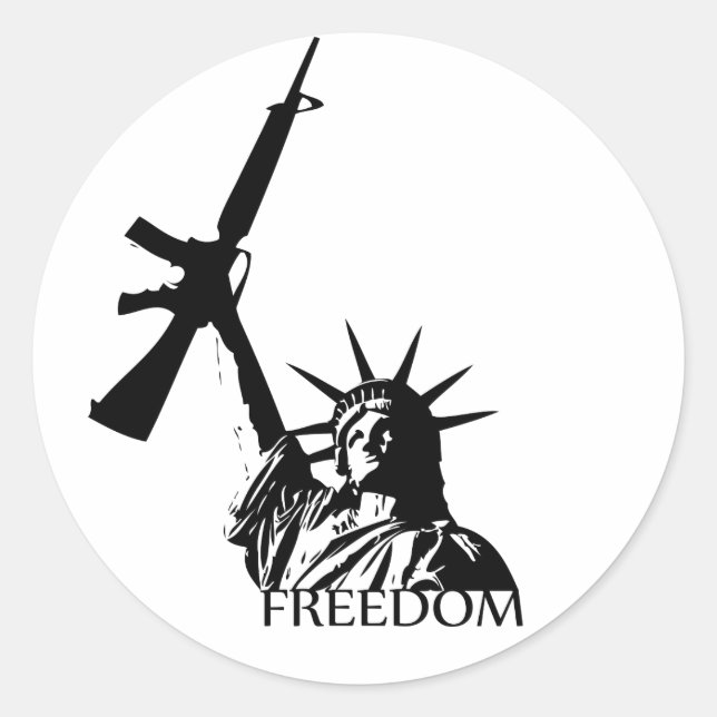 Freiheit - Got Waffen? (Groß) Runder Aufkleber (Vorderseite)