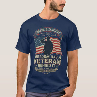 Freiheit Hat Einen Veteranen Dahinter Patriotische T-Shirt