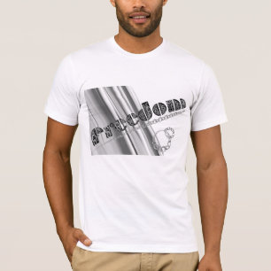 Freiheit in Ketten geschrieben mit metallischem Si T-Shirt
