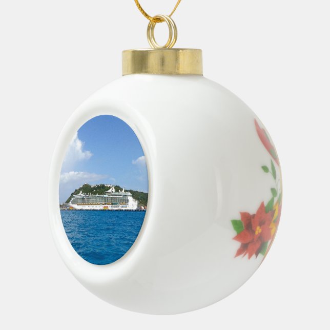 Freiheit in St. Maarten Keramik Kugel-Ornament (Rechts)