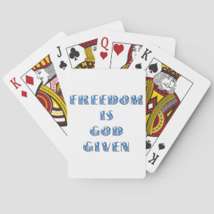 Freiheit ist Gott gegeben, blau Spielkarten