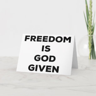 Freiheit ist Gott gegeben Karte