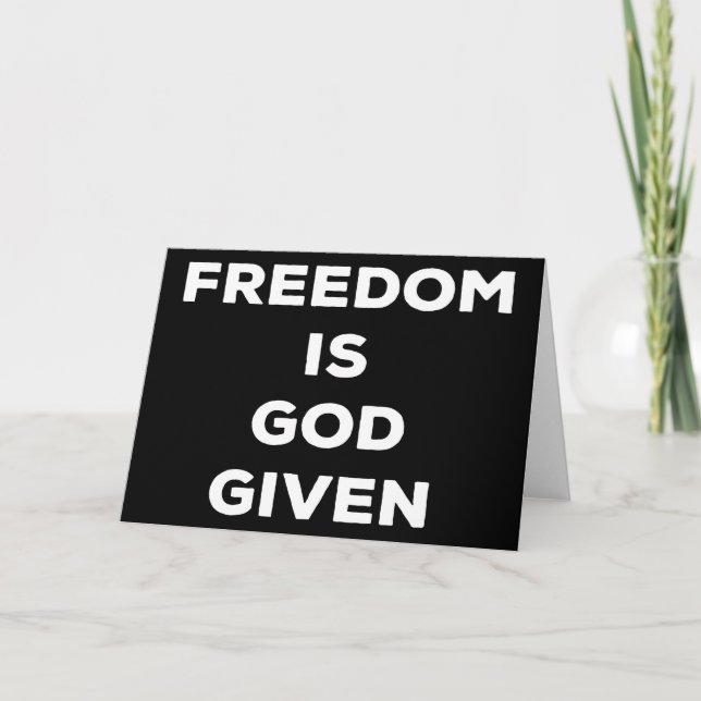 Freiheit ist Gott gegeben Karte (Vorderseite)