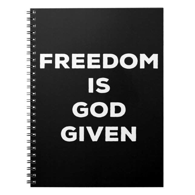 Freiheit ist Gott gegeben Notizblock (Vorderseite)