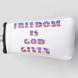 Freiheit ist Gott gegeben, rot weiß und blau Golf Headcover