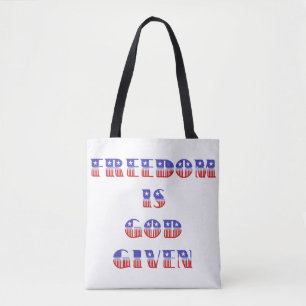 Freiheit ist Gott gegeben Rot Weiß und Blau Tasche