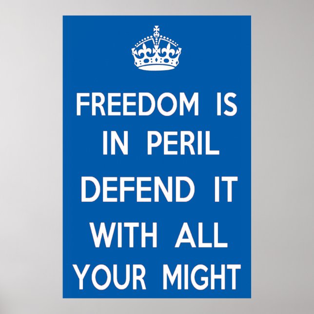 Freiheit ist in Gefahr Poster (Vorne)