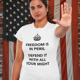 Freiheit ist in Gefahr, verteidige sie mit aller K T-Shirt
