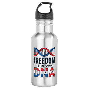 Freiheit ist in unserer DNA Patrioten Vector-Shirt Edelstahlflasche