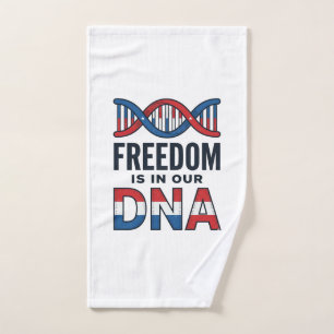 Freiheit ist in unserer DNA Patrioten Vector-Shirt Handtuch