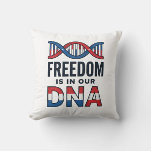 Freiheit ist in unserer DNA Patrioten Vector-Shirt Kissen