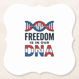 Freiheit ist in unserer DNA Patriotisches Vektor-S Untersetzer