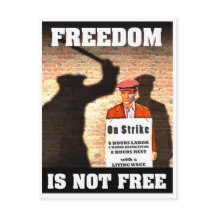 Freiheit ist nicht frei -- Pro-Gewerkschaft Plakat