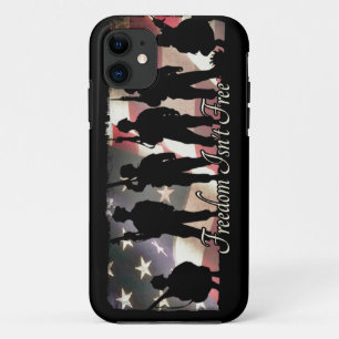 Freiheit ist nicht freie Militärsoldat-Silhouette iPhone 11 Hülle