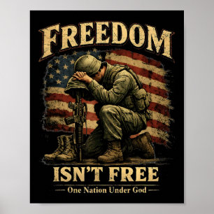 Freiheit Ist Nicht Kostenlos Patriotischer Soldat Poster