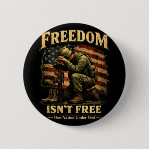 Freiheit ist nicht patriotisch Soldat eine Nation Button