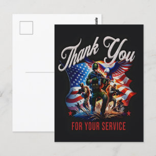Freiheit ist nicht umsonst – Danke einem Veteranen Postkarte