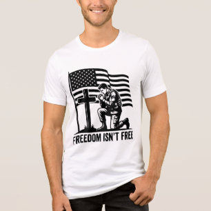 Freiheit ist nicht umsonst kniender Soldat patriot Tri-Blend Shirt
