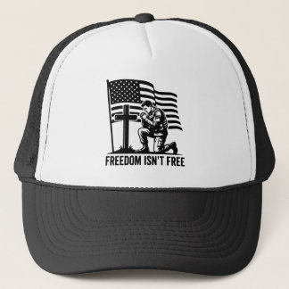 Freiheit ist nicht umsonst kniender Soldat Patriot Truckerkappe