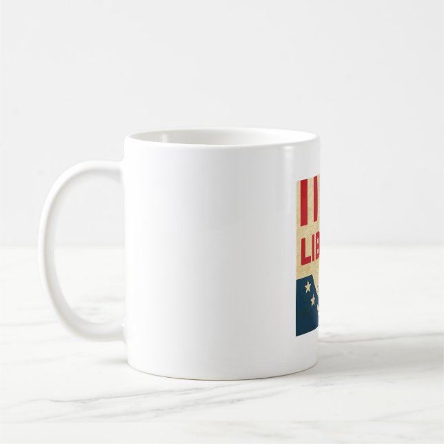 Freiheit ist steigende Kaffee-Tasse Kaffeetasse (Links)