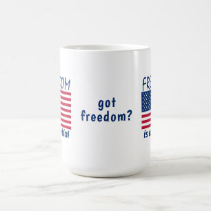 Freiheit ist unerlässlich kaffeetasse