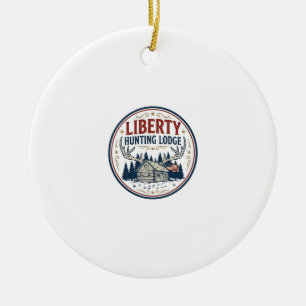 Freiheit Jagd Lodge Patriotisch Patriotisch Jagd  Keramik Ornament