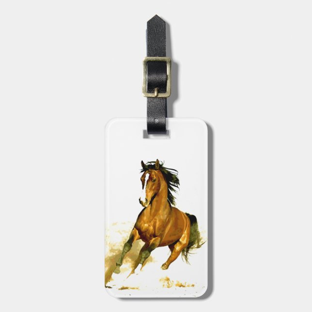 Freiheit - Kennzeichnungen für das Reitpferd Gepäckanhänger (Vorderseite vertikal)