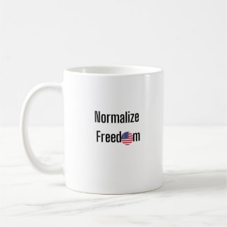 Freiheit normalisieren kaffeetasse
