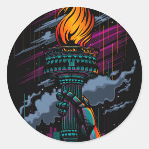 Freiheit Runder Aufkleber