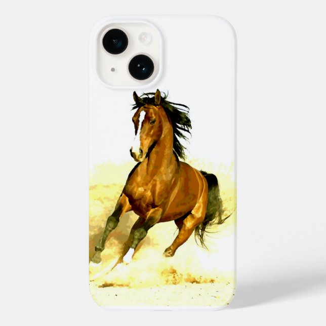 Freiheit - Running Horse Case-Mate iPhone 14 Hülle (Rückseite)