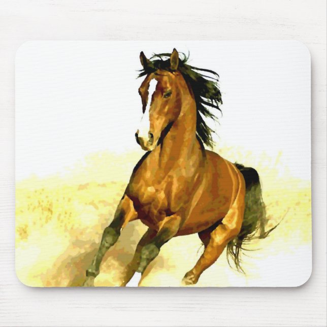 Freiheit - Running Horse Mousepad (Vorne)