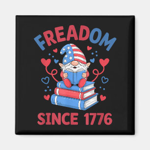 Freiheit seit 1776 Feuerwerk-Gnom Amerikanisches L Magnet