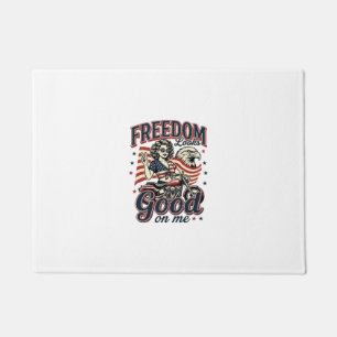Freiheit sieht gut aus Patriotischer Vintage-Adler Fußmatte