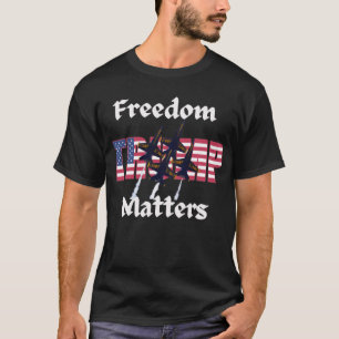 Freiheit spielt eine Rolle für die amerikanischen  T-Shirt