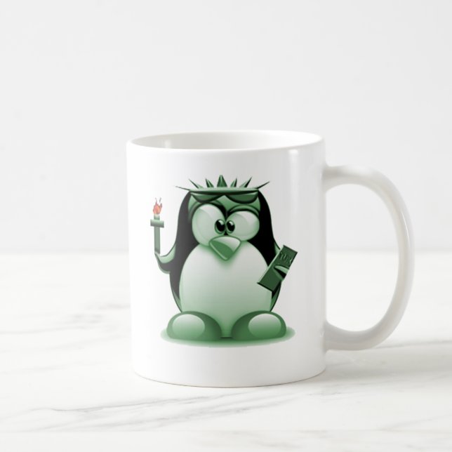 Freiheit Tux (Linux Tux) Kaffeetasse (Rechts)