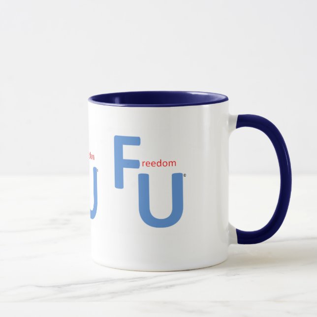 Freiheit U 3 versah - FU Kaffee-Tasse mit Seiten Tasse (Rechts)