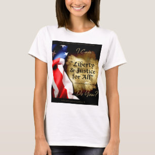 Freiheit u. Gerechtigkeit für allen progressive T-Shirt