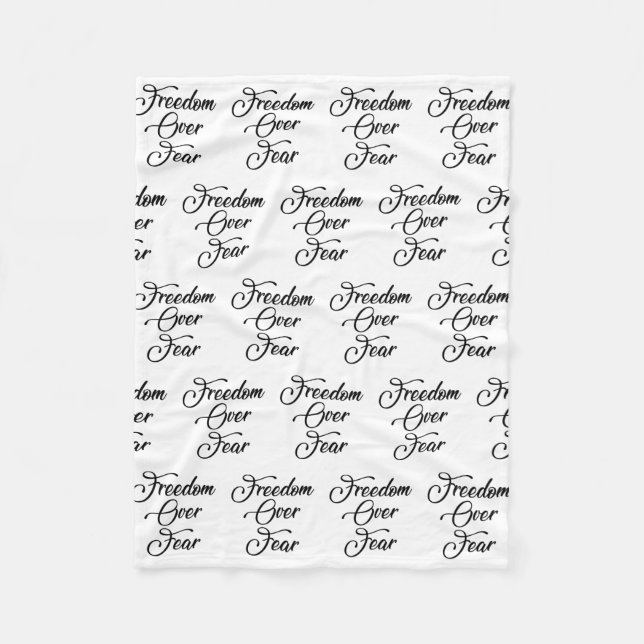 Freiheit über Angst Fleecedecke (Vorderseite)