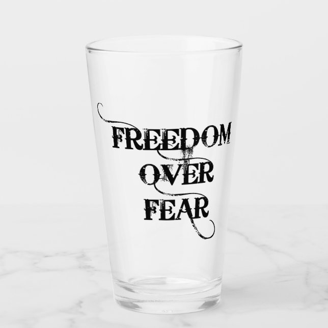 Freiheit über Angst Glas (Vorderseite)