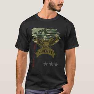 Freiheit über Angst Pro Waffe USA-Flagge 2. Zusatz T-Shirt